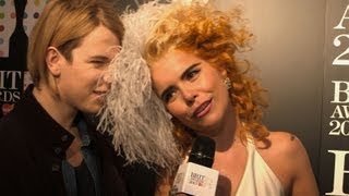 From The Red Carpet Paloma Faith amp Tom Odell I BRITs 2013 Launch [upl. by Claudina]