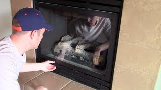 How open amp remove to clean the glass cover on a GAS FIREPLACE [upl. by Fortunna]