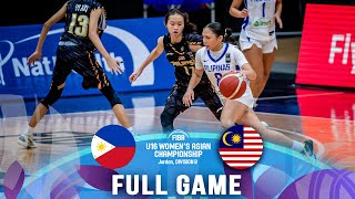 Philippines v Malaysia  Full Basketball Game  FIBA U16 Womens Asian Championship 2023  Div B [upl. by Vinson]