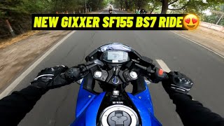 New 2024 Gixxer SF155 BS7 Ride 🔥  Suzuki Gixxer SF155 [upl. by Lemmie]