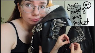 UPCYCLING LEATHER JACKET WITH SAFETY PINS [upl. by Erasme]