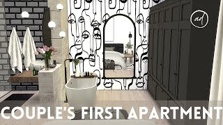 COUPLES FIRST APARTMENT  Sims 4  CC SPEED BUILD [upl. by Odlabu]