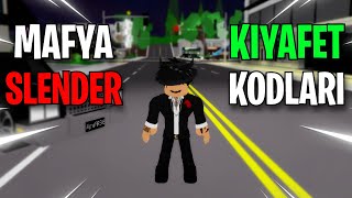 MAFYA SLENDER KIYAFET KODLARI ☠️ Roblox Brookhaven Rp [upl. by Akinas]