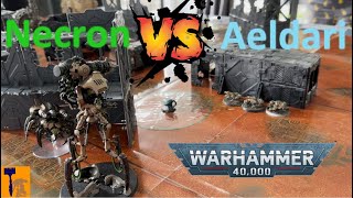 HYPERCRYPT LEGION  Beginner Necron vs Aeldari  1000 points 10th Edition Battle Report [upl. by Akinna]