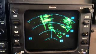 Bendix Radar in Cessna 421C Golden Eagle N727ES [upl. by Yelrebmyk]