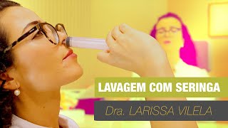 Qual é a forma correta de fazer a lavagem nasal com a seringa [upl. by Esmaria]