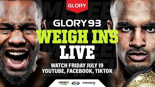 GLORY 93 WeighIn Live [upl. by Llertnauq807]