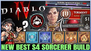 Diablo 4  New Best S4 Highest Damage Sorcerer Build  Easy Early Torment At 50  Full Guide amp More [upl. by Elleinaj191]