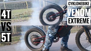 Two eBikes  Different Motors CyklonEbike Venom Extreme 12 600 W QS205 4T vs 5T  what to choose [upl. by Dnalerb]