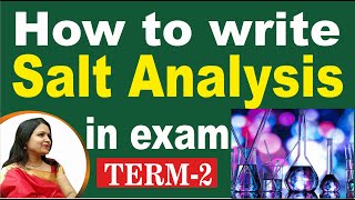 How to write Salt analysis in Practical exam Class 12 Term 2 Practical exam CBSE [upl. by Medarda]