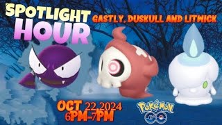 Pokémon GO  Spotlight Hour  Gastly Litwick Duskull [upl. by Savvas609]