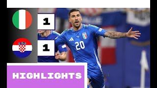 Croatia vs Italy 11 All Goals amp Highlights Euro 2024 [upl. by Ahsienor]