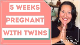 5 weeks pregnant with twins signs and symptoms [upl. by Nuarb]