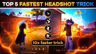 Top 5 Secret Headshot Trick For M1887 Ump amp Desert Eagle 😱  One Tap Headshot Trick  Free Fire 3 [upl. by Parker]