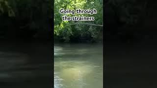 Creek fishing in fall high water conditions kayak river bassfishing smallmouthbass float [upl. by Kellene]