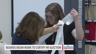 Clerks in MI begin work to canvass certify county election results [upl. by Aneelehs296]