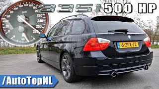 500HP BMW 335i E91  FAST 100200 Autobahn POV amp SOUND by AutoTopNL [upl. by Oca]