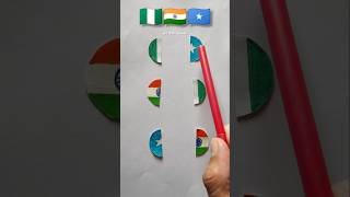 🇮🇳🇸🇴🇳🇬 Flag Matching shorts art indianflagdrawing flag vinusart viral independenceday [upl. by Htide]