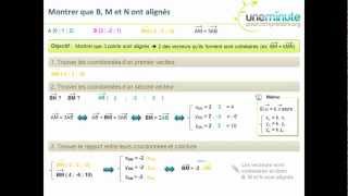 Maths Terminale S  Géométrie amp vecteurs  montrer que 3 points sont alignés 1 [upl. by Arakahs]