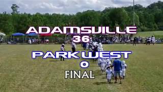 Adamsville Vs Park West 6U [upl. by Arekat709]