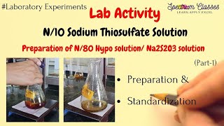 N10 Sodium Thiosulfate Solution Preparation and Standardization with K2Cr2O7  Iodometric titration [upl. by Nnylakcaj549]