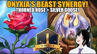 🌹🐲 Onyxia’s Beast Combo with Gilnean Thorned Rose amp Silver Goose  Hearthstone Battlegrounds [upl. by Sonja]