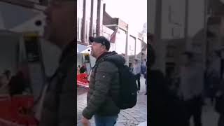 Foul mouthed woman rebuked streetpreacher jesussaves freedominchrist [upl. by Ocsisnarf]