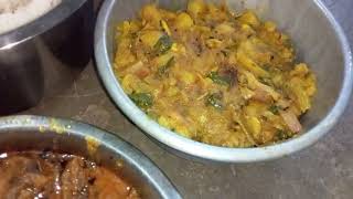 Lunch menu kataphona macher kalia r sob rokom sobji diye chingri macher tarkari 😋👌 dailyvlog vlog [upl. by Deyes129]