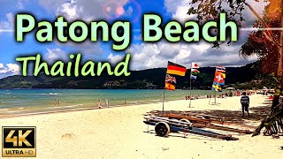 Patong Beach a long beach in Phuket  Thailand  4K [upl. by Nozicka]