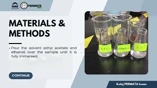 2123 Identification and Extraction of Chemical Compounds from Elettariopsis curtisii and Brucea a [upl. by Liw]