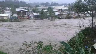 Río luchetti de yauco fuera de su causé el 20 de septiembre de 2017 durante el paso del Huracá María [upl. by Streetman]