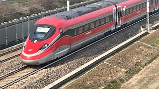 TRENI ALTA VELOCITÀ SULLA LINEA MILANOBOLOGNA [upl. by Aileek]