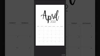 FREE BLANK CALENDAR FOR APRIL 2022 [upl. by Kendra]