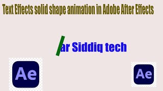 Text Effects solid shape animation in Adobe After Effects [upl. by Missie429]