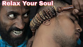 Different Neck Cracking With ASMR Head Massage By Indian Barber Tapas  Neck Massage [upl. by Umont]