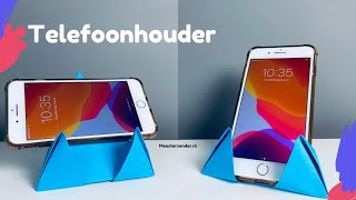 Instructievideo  Telefoonhouder vouwen  Origami [upl. by Everrs]