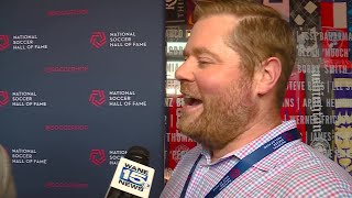 DaMarcus Beasley red carpet interview at National Soccer Hall of Fame induction ceremony [upl. by Damle]