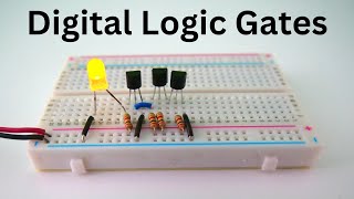 Digital Logic Gates from Transistors AND NAND OR NOR XOR XNOR Buffer and Inverter [upl. by Ecyarg]