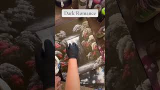 Dark Romance  how to mixed media spray paint acrylic painting process [upl. by Coombs378]