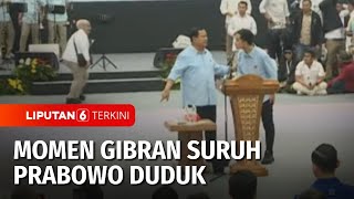 Momen Gibran Suruh Prabowo Untuk Duduk  Liputan 6 [upl. by Utas]