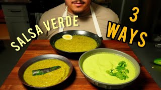 I made Salsa Verde 3 Ways [upl. by Nyrraf]