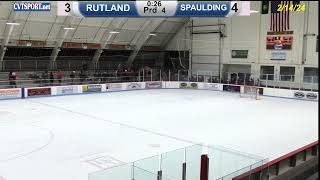 21424Rutland  Spaulding Boys Hockey [upl. by Einnek770]