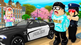 GIRL COP Arrested My Boyfriend She Had A CRUSH On HIM Roblox Bloxburg [upl. by Lynsey]