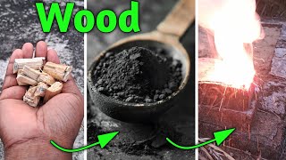 Charcoal for gunpowder  homemade process [upl. by Dachy]