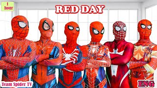 What If Many RED Spider man in 1 HOUSE SpiderMan Go To Trainning Nerf Gun Funny Action [upl. by Maxey519]