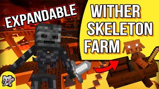 Wither Skeleton Skull Farm EXPANDABLE AFK  Minecraft Farm Tutorial  BEDROCK MCPE XBOX PS SWITCH [upl. by Sudoeht]