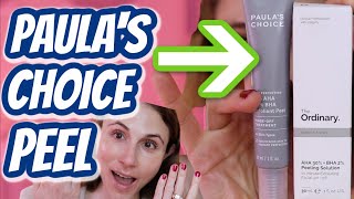 Vlog PAULAS CHOICE 25 AHA 2 BHA PEEL VS The Ordinary Dr Dray [upl. by Elleinahc]