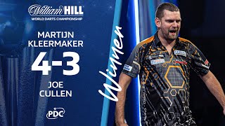 KLEERMAKER WIN I Joe Cullen v Martijn Kleermaker I 202122 William Hill World Dart Championship [upl. by Rehpotsirhc]