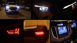 Modified Hyundai Creta  Projector Headlamps  Led Tail Lamps  Infinity Subwoofer  Focal Component [upl. by Toomay]