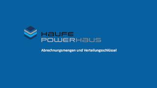 Abrechnungsmengen und Verteilungsschlüssel mit Haufe PowerHaus [upl. by Mirilla680]